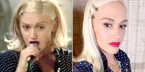 Gwen Stefani Rewears 'Don't Speak' Music Video Dress 25 Years Later | PEOPLE.com Gwen Stefani Dont Speak, Tony Kanal, Video Dress, Music Dress, Meat Dress, 25 Years Later, Fringe Cowboy Boots, Black Fishnet Tights, Michael Murray