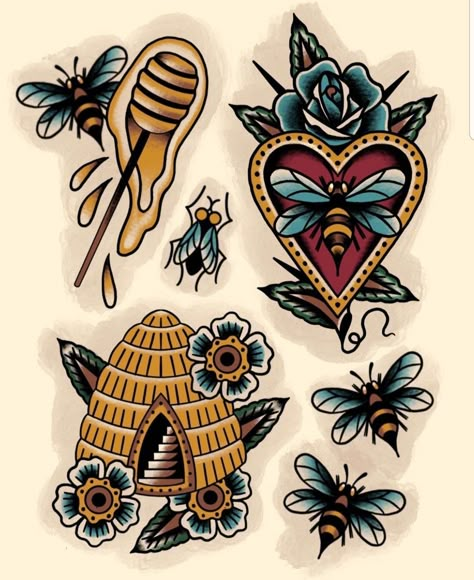 Traditional Tattoo Inspiration, Traditional Tattoo Flowers, Neotraditional Tattoo, Traditional Style Tattoo, Traditional Tattoo Sleeve, Old School Tattoo Designs, Tatuaje A Color, Traditional Tattoo Design, Traditional Tattoo Art