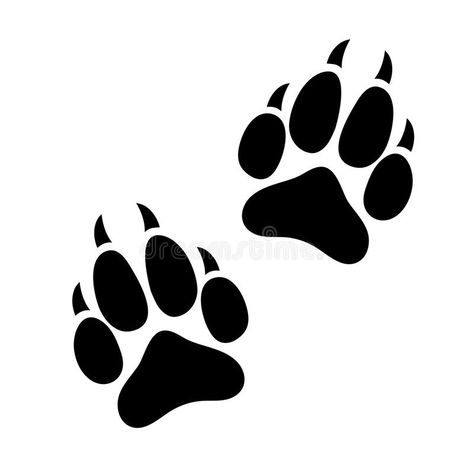 Paw print animal dog or cat clawed, silhouette footprints of an animal, flat icon, logo, black traces isolated on white background vector illustration Cat Claws Drawing, Paw Drawing, Animal Footprints, Cat Claws, Tree Logos, Flat Icon, Cat Pin, Cat Face, Paw Print