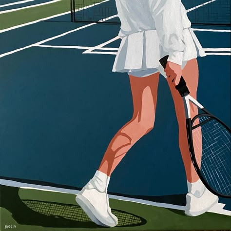 Cool Tennis Pictures, Romanticizing Tennis, Tennis Art Painting, Tennis Painting, Tennis Illustration, Tennis Drawing, Tennis Girl Aesthetic, Tennis Artwork, Tennis Wallpaper