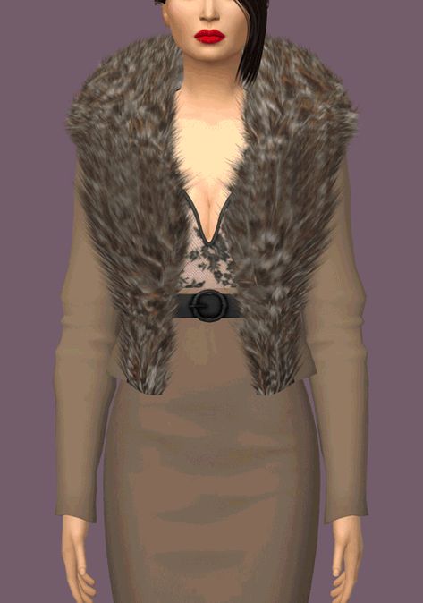 sims 4 cc // custom content clothing // #sims4cc #sims4customcontent #ts4cc // DallasGirl - Colores Urbanos Recolors Fur Collar Jacket Sims 4 Fur Coat, Sims Disney, Sleevless Jacket, Sims 4 Cc Skin, Sims Ideas, Fur Collar Jacket, Fur Hood Jacket, Fluffy Jacket, Sims 4 Dresses