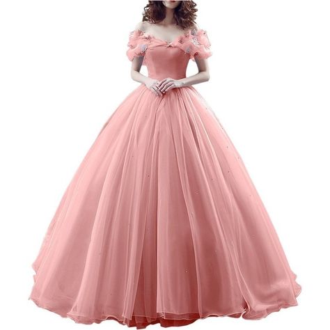 Pink Gowns Elegant, Pink Puffy Dresses, Pink Dress Glitter, Cinderella Cosplay, Bridal Ball Gown, Princess Costume, Corset Lace, Pink Gowns, High Quality Dress