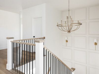 Stairwell Wall Ideas, Stairway Chandelier, Millhaven Homes, Stairwell Chandelier, Staircase Lighting Ideas, Stairwell Wall, Chandelier Ideas, Stairwell Lighting, Stair Well