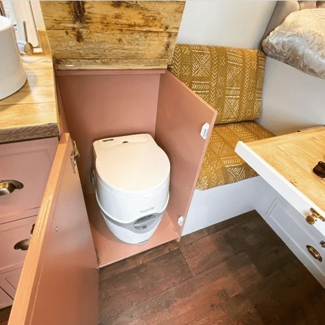 You should definitely make a toilet a priority in your van. However, if you’re thinking, “Hmmm, I could see myself being alright without Campervan Toilet, Caravan Renovation Diy, Urban Camping, Best Campervan, Composting Toilets, Caravan Renovation, Caravan Interior, Class C Rv, Tiny House Inspiration