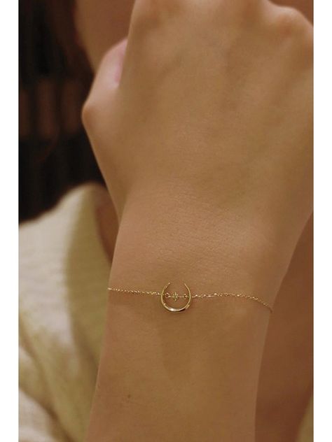 #Gemstone #Elegance #Jewelry #Exploring #the #Beauty #Embracing #Jewelry #of #of #Simplicity #and #Minimalist Crescent Moon Bracelet, Star And Moon Bracelet Gold, Simple Jewelry Bracelet, Silver Bracelet For Women In Style, Bracelets Designs For Women, Simple Bracelets Gold, Dainty Bracelets Gold, Delicate Bracelet Gold, Bracelets Gold Simple For Women