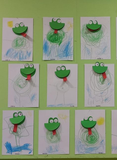 Frog Art Activities For Preschool, Preschool Frog Art, Frog Art For Toddlers, Frog Craft For Preschool, Amphibians Preschool Activities, Frog Preschool Craft, Frog Art Preschool, Frog Activities For Preschool, Frog Crafts For Kids