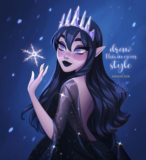 Madie Arts, Art Style Challenge, Snow Princess, Winter Magic, Digital Artists, Digital Art Girl, Time Lapse, Girly Art, Free Time