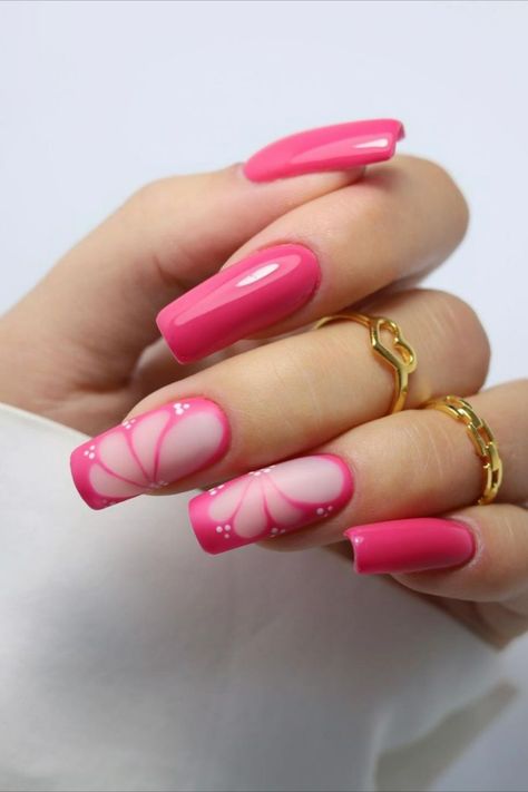 Dark Pink Nails Designs, Pink Nails Art, Fall Nail Idea, Simple Christmas Nails, Women Nail Art, Barbie Pink Nails, Nail Art Idea, Dark Pink Nails, Pink Nail Art Designs