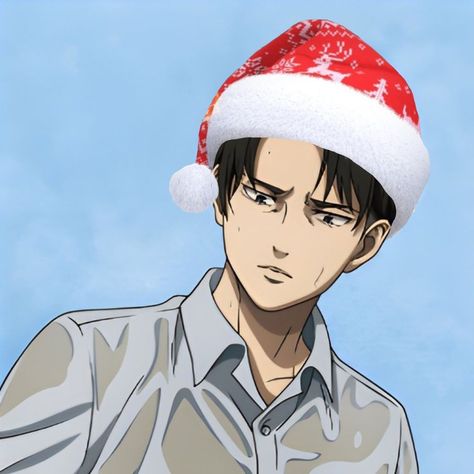 a Levi xmas pfp made by me ! ! Levi Christmas Pfp, Anime Xmas Pfp, Anime Xmas Icon, Levi Ackerman Christmas, Attack On Titan Christmas Pfp, Christmas Pfp Anime, Anime Merry Christmas, Levi Christmas, Xmas Pfp