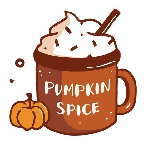 Pumpkin Spice Latte Drawing, Halloween Pictures To Draw, Cricut Diy Projects, Pumpkin Spice Art, Starbucks Fall Drinks, Mug Drawing, Fall Stickers, Cute Drawlings, Cooking Mama