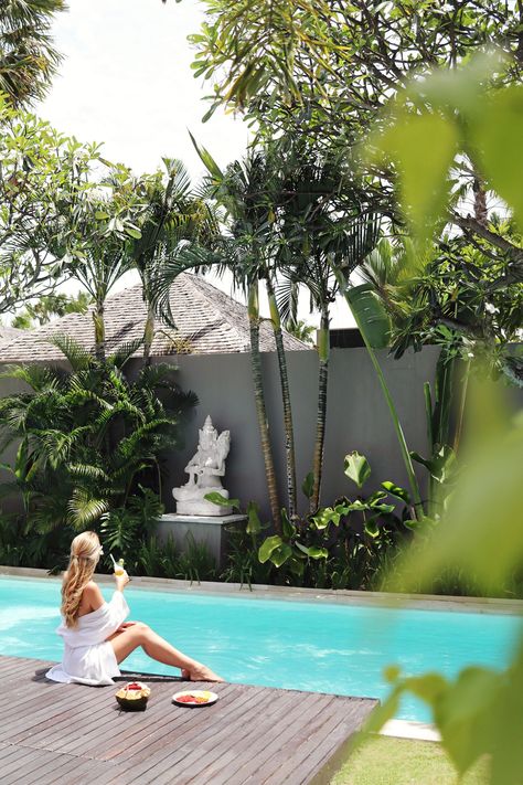 Tropical Swimming Pool, October Mood, Bali Garden, Bali Villas, Hotel Ads, Pool Photography, Tropical Garden Design, Resort Lifestyle, Pool Villa