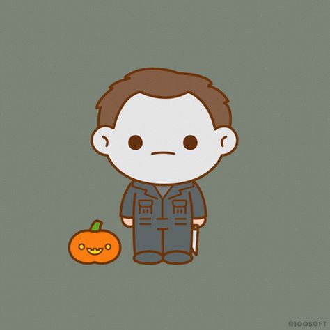 Michael Myers Gif, Chibi Horror, October Inspiration, Chibi Halloween, Horror Memes, Michael Myers Art, Horror Movie Icons, Halloween Gif, Cuadros Star Wars