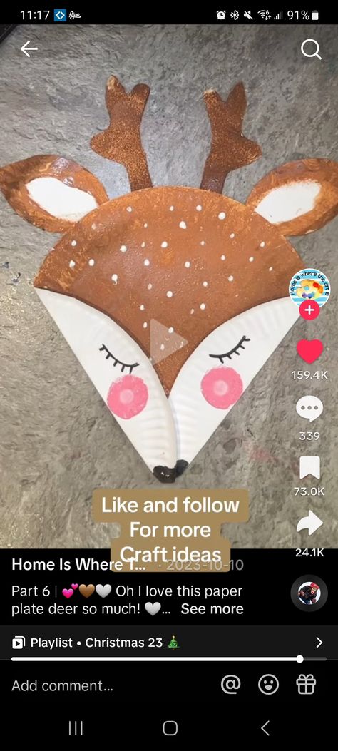 Forest Animal Crafts, Animal Crafts Preschool, Deer Antler Crafts, Woodland Animals Theme, Woodland Animal Art, December Crafts, Paint White, Beautiful Video, Hand Crafts