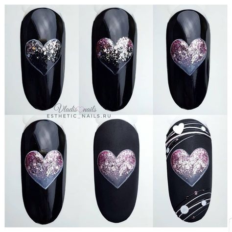 On Instagram: “@vladislovenails - ٩(˘◡˘ )⊰ ..........Re-Pin freely ............ ✿Sonia ⊰⊹✿ Valentines Nail Art Designs, Manicure Nail Designs, Valentine Nail Art, Nail Designs Tutorial, Heart Nail Art, Nail Designs Valentines, Trendy Nail Art, Pretty Nail Art, Get Nails