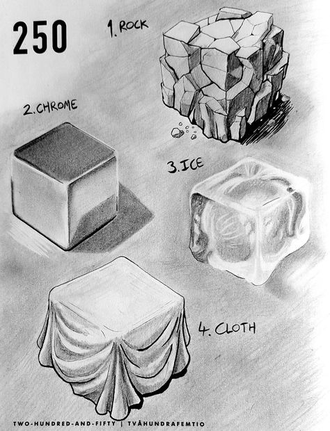 Texture Study Drawing, Ice Texture Drawing, Different Textures Drawing, Texture Art Drawing, Ice Sketch, Texture Drawing Ideas, Draw Texture, Texture Studies, Material Drawing