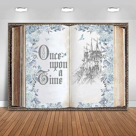 Book Backdrop Diy, Once Upon A Time Backdrop, Book Backdrop, Wedding Photo Background, Book Themed Party, Castle Backdrop, Ancient Castle, Glitter Backdrop, Princess Birthday Party Decorations