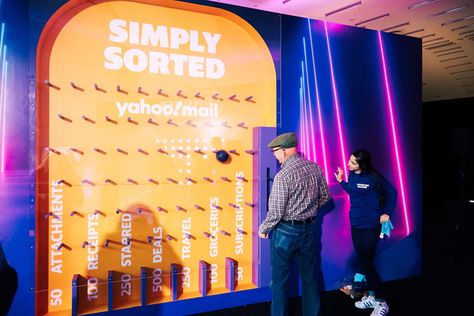 Best Event Marketing Ideas of the Week from Yahoo, Aflac, Freixenet, and More | BizBash Interactive Event Activations, Event Marketing Ideas, Activation Event, Conference Activities, Mini Putt, Spatial Experience, Game Booth, Children's Miracle Network Hospitals, Interactive Events