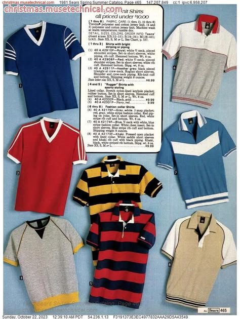 1981 Sears Spring Summer Catalog, Page 465 - Catalogs & Wishbooks 90s Sporty Fashion Men, 90s Sporty Fashion, 90s Fashion Catalog, 1980s Outfits, Men's Summer Outfit, Fashion Through The Decades, 80s Mens, 80’s Fashion, Teen Boy Outfits