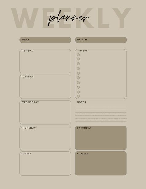 cute beige aesthetic weekly planner for college students⭐ Student Daily Planner, Planners For College Students, Weekly Planner Free Printable, غلاف الكتاب, Study Planner Printable, Student Planner Printable, Monthly Planner Template, Weekly Planner Template, Karten Design