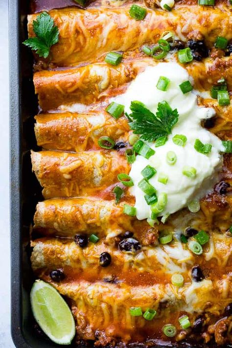 Recipe Enchiladas, Enchiladas Beef, Enchiladas Potosinas, Ground Turkey Enchiladas, Enchiladas Easy, Enchiladas Rojas, Enchiladas Chicken, Ground Turkey Recipes Easy, Enchiladas Suizas