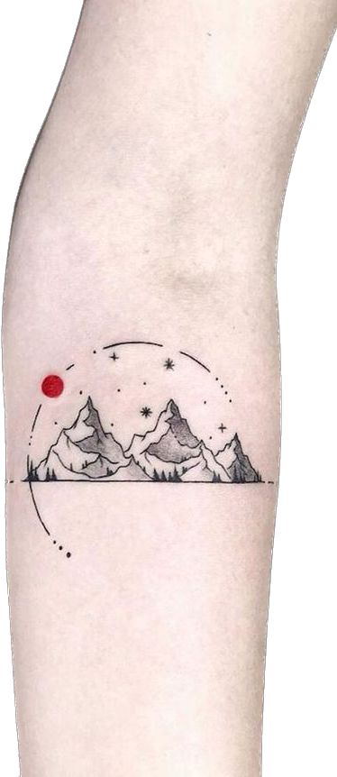 Tato Geometris, Tattoo Mountain, Tato Dengan Makna, Tato Minimal, Tato Jari, Typography Tattoo, Pola Tato, French Tattoo, Muster Tattoos