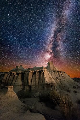 In the Valley of Dreams   | sky | | night sky | | nature |  | amazingnature |  #nature #amazingnature  https://biopop.com/ Landscape At Night, Travel New Mexico, Dream Landscape, New Mexico Usa, Utah Photography, Photography Images, Land Of Enchantment, The Plaza, The Night Sky