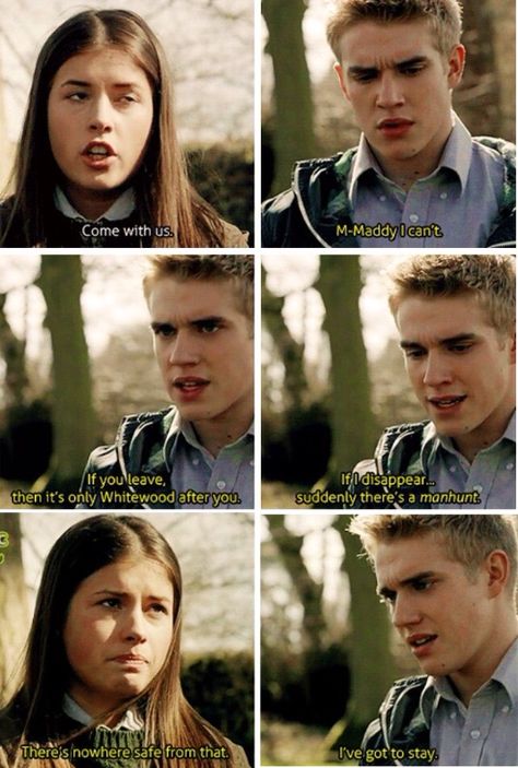 Maddy & Rhydian | Wolfblood Season 2 Wolfblood Maddy And Rhydian, Wolfblood Rhydian, Maddy And Rhydian, Rhydian Morris, Famous People Wallpaper, Bobby Lockwood, Chronicles Of Ancient Darkness, Maddy Smith, Aimee Kelly