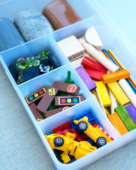 Diy Play Dough Kit, Diy Play Doh Kit, Diy Play Dough Sensory Kit, Diy Playdough Sensory Kit, Travel Playdough Kit, We Built This City, Playdough Kits, Busy Boxes, Sensory Boxes