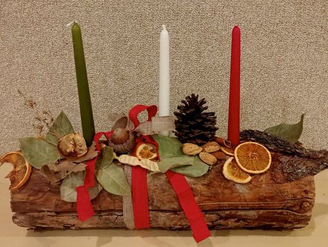 Yule Candle Log, Yule Log Decoration, Yule Log Fire, Yuletide Log, Yule Logs Decoration, Wood Yule Log Decoration, Yule Log Candle Holder, Wooden Yule Log, Christmas Yule Log