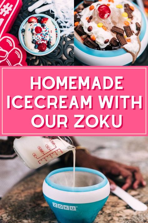 Zoku Recipes, Home Made Ice Cream, Clean Sweets, Ice Cream Sundaes, Easy Ice Cream Recipe, Ice Cream Maker Recipes, Easy Ice Cream, Football Sunday, Ice Cream Recipe