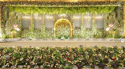 Reception Stage Decor Outdoor, Indoor Engagement Decorations, Reception Stage Decoration Indian Indoor, Reception Stage Decoration, Enchanted Theme, Weddings Decorations Elegant Romantic, Birthday 20, Reception Stage, Hall Decorations