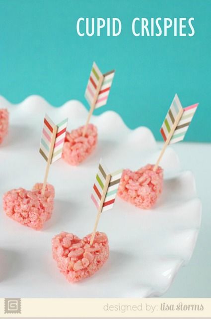 20 Valentine�s Day Treats Cupid Arrow, Embellishment Ideas, Pink Marshmallows, Valentine's Party, Food Bars, Valentinstag Party, Heart Cookie, Happy Hearts Day, Valentines Day Food