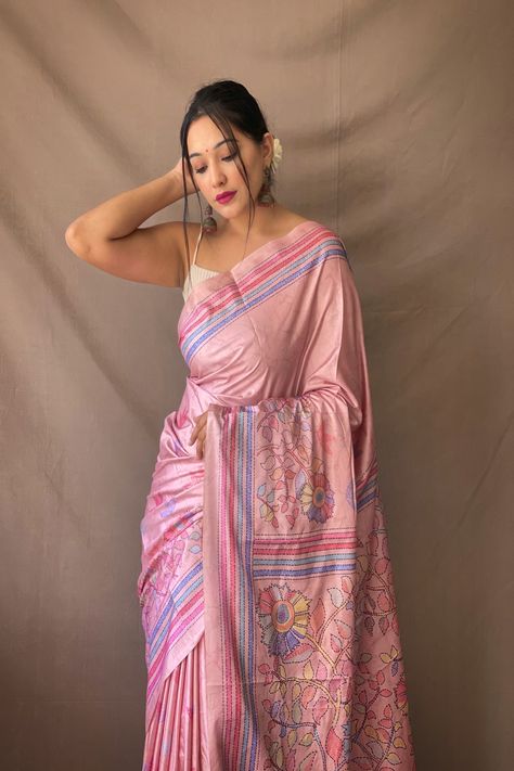 Fancy Sarees, Soft Silk Sarees, Pastel Hues, Party Wear Sarees, Draped Fabric, Printed Sarees, Bridal Saree, Blouse Length, Blouse Fabric