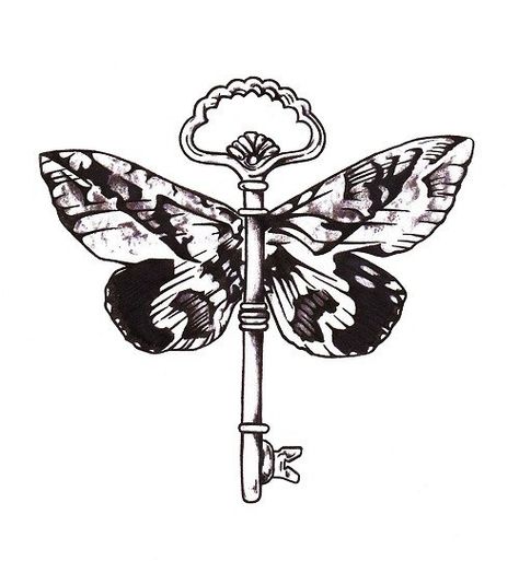 Key Butterfly, Tat Inspiration, Key Tattoo, Tattoo Cover-up, Stick And Poke, Tattoo Inspo, Get A Tattoo, Butterfly Tattoo, Astronomy