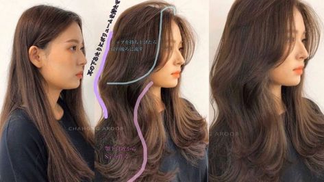 Goddess Wave Hair / Korean perm hair tutorial part 1 Credits:s://www.instagram.com/p/CMrguohA5aj/?igshid=10ocbnanxhtvh#hairtutorial #hair #hairstyles #h... Korean Perm Hair, Korean Curls, Korean Wavy Hair, Korean Perm, Korean Long Hair, Hair Korean, Bride Hair Clips, Korean Haircut, Hair Curling Tutorial