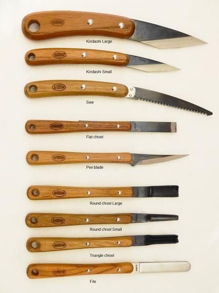 Set of Carving Knives Hiro - 9 pieces Hantverk Diy, Japanese Tools, Wood Carving Tools Knives, Wood Carving For Beginners, Types Of Knives, Learn Woodworking, Woodworking Hand Tools, Wood Worker, Wood Carving Patterns