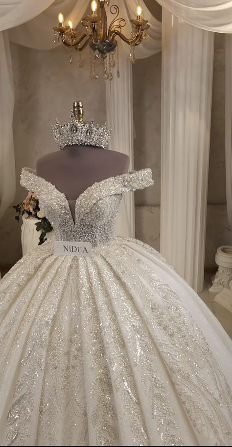 Hairstyles For Ball Gowns Brides, Wedding Dress With Hand Gloves, Fairy Queen Wedding Dress, Wedding Dresses 2025 Bride, Beautiful Wedding Dresses Fairytale, Wedding Dresses With Corset, Huge Wedding Dresses, Big Princess Wedding Dresses, Wedding Dresses Puffy