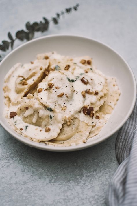 Sage Alfredo Sauce, Creamy Sage Sauce, Sauce For Ravioli, Pasta Craving, Sage Cream Sauce, National Pasta Day, Starch Sides, Butter Sauce For Pasta, Butter Cream Sauce