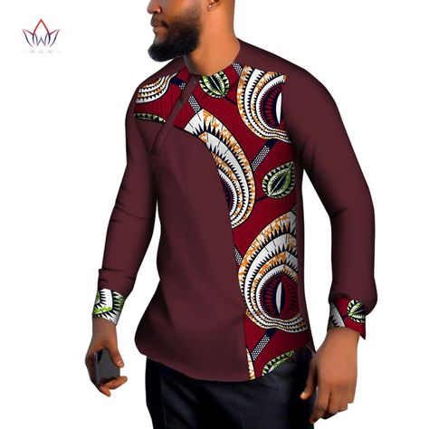 African Men Clothes Cotton Dashiki Men Long Sleeve Shirt Top Shirts Bazin Riche Men Shirt Traditional African Men Shirt Wyn1292 - Africa Clothing - AliExpress African Men Fashion Shirts Mens Tops, African Men Fashion Shirts, African Print Shirts For Men, Chitenge Outfits, Men Long Sleeve Shirt, Dashiki For Men, Africa Clothing, African Print Shirt, T Shirt Sewing Pattern