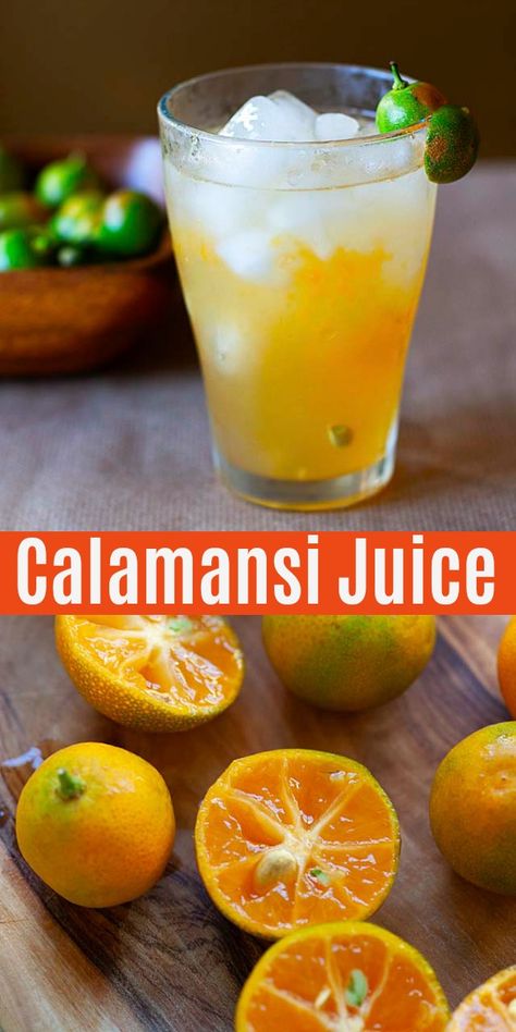 Calamansi - Calamansi Juice Recipe ~ Calamansi (Calamondin/kalamansi) is a citrus tree with fresh, plump and juicy fruits that look like limes. Calamansi juice is a refreshing drink made with the fruit - Rasa Malaysia Lemonade Smoothie, Calamansi Juice, Sweet Tea Recipes, Citrus Tree, Marmalade Recipe, Rasa Malaysia, Orange Drinks, Drink Recipes Nonalcoholic, Orange Tea