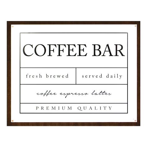 Coffee Bar Wall Decor Ideas, Coffee Bar Wall Decor, Coffee Bar Wall, Cafe Theme, Fancy Bedroom, Alcohol Bar, Bar Wall Art, Chalk Wall, Coffee Bars