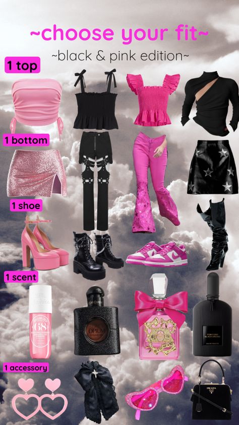 Pink Goth Aesthetic Outfits, Goth Barbie Aesthetic, Pink Goth Aesthetic, Goth Barbie, Pink Goth, Barbie Aesthetic, Cool Outfit, Goth Aesthetic, Black Aesthetic