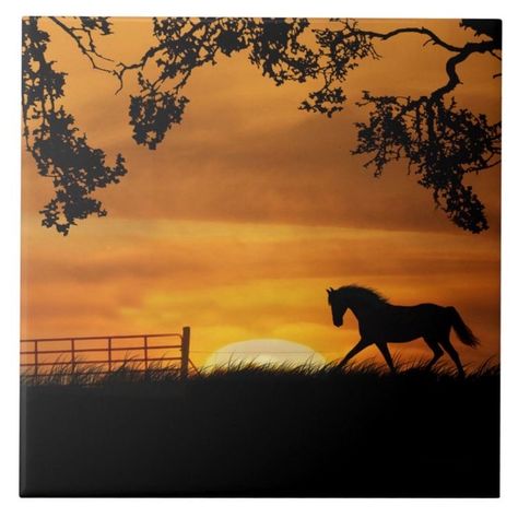 Horse Scenery Painting, Horse Silhouette Painting, Country Aesthetic Western, Horse Acrylic Painting, Colorful Horse Art, Galaxy Painting Acrylic, Dog Portraits Illustration, Nature Paintings Acrylic, Trotting Horse