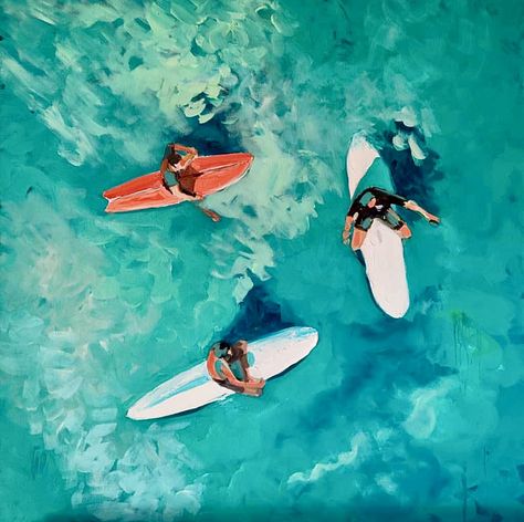 Surfing Painting Ideas, Surfing Painting Easy, Surfer Painting Easy, Surfer Drawing, Surfing Drawing, Surfing Painting, Surfer Painting, Earth Painting, Surfboard Painting