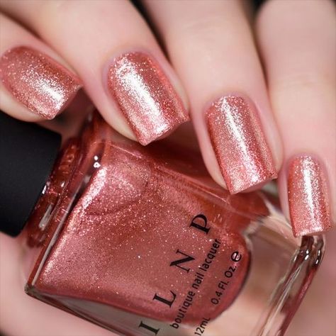 ILNP Sugar Coated - Sea Pink Ultra Metallic Bright Nail Polish Pink Nail Polish Colors, Rose Gold Nail, Ilnp Nail Polish, Rose Gold Nail Polish, Bright Nail Polish, Nail Appointment, Boho Nails, Beautiful Nail Polish, Gold Nail Polish