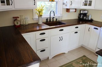 DIY Wide Plank Butcher Block Counter Tops | simplymaggie.com