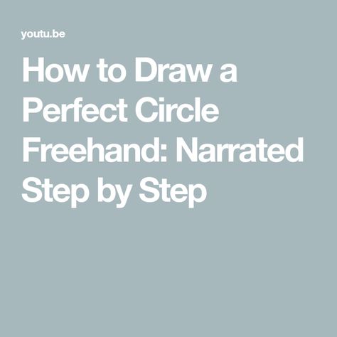 How To Draw A Circle Freehand, Drawing Circles, Pencil Shading Techniques, Youtube Drawing, Shading Techniques, Perfect Circle, Pencil Shading, A Compass, A Perfect Circle