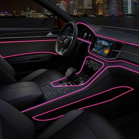 Pink Car Interior, Pink Car Accessories, Girly Car Accessories, Dashboard Car, Car Deco, Cool Car Accessories, Car Interior Design, Girly Car, Cute Car Accessories