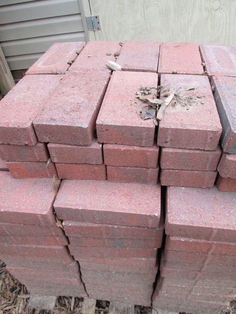 Oh, and did we mention? These are ultra budget-friendly! Cheap Paving Stones, Stone Planters, Paving Stones, Red Bricks, Planter Boxes, Raised Garden, Raised Garden Beds, How To Level Ground, Outdoor Projects