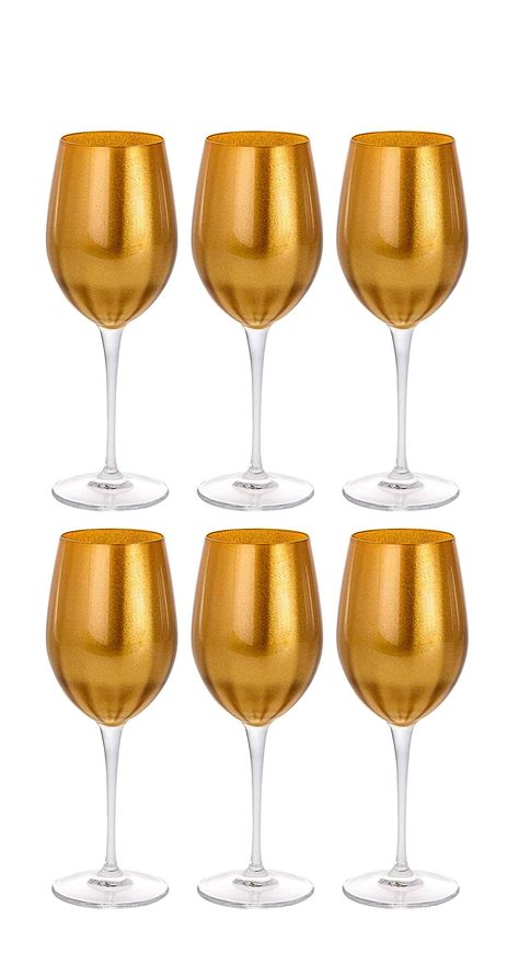 GOBLET DECORATED STEMMED GOBLETS GLASSES Gold Wine Glasses, Gold Wine, Water Glass, Glass Crystal, Crystal Glass, Wine Glasses, Red Wine, Wine Glass, Wine